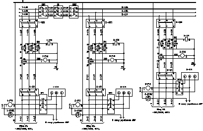 Принципиальная электрическая схема РУВ на 3 ввода отечественной комплектации